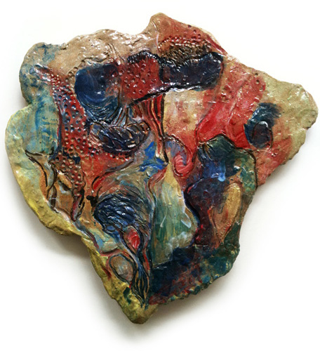 Isle of fungi 49x49cm glazed stoneware 2011